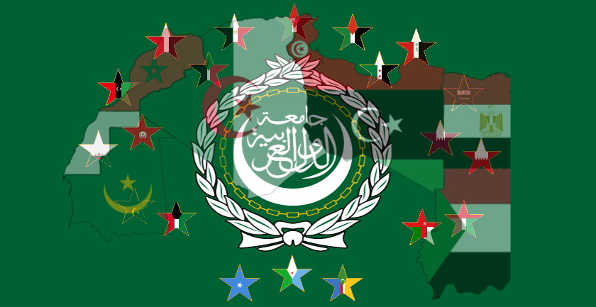 Flag of the Arab League representing the MENA region