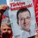 CHP supporters protesting in Istanbul after the arrest of Mayor Ekrem Imamoglu amid Turkey's political crackdown