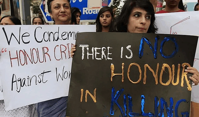 A desolate desert road in Balochistan, where a couple was executed by tribal elders in a shocking ‘honour’ killing that was recorded and shared online.