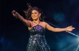 Sunidhi Chauhan performing on stage during her global I AM HOME tour